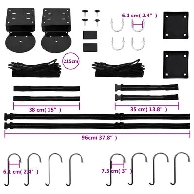 VidaXL Zwembadoverkapping Met Beugel Rond 440x220 Cm PVC - Afbeelding 11