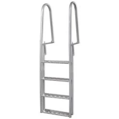 VidaXL Dok/zwembadladder Met 4 Treden Aluminium 167 Cm
