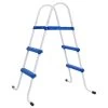 VidaXL Zwembadladder 84 Cm Blauw En Wit
