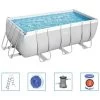 Bestway Zwembadset Power Steel Rechthoekig 412x201x122 Cm