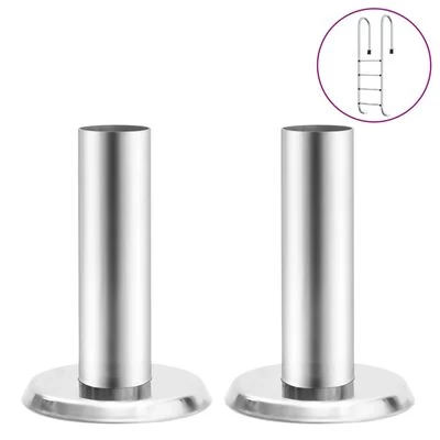 VidaXL Leuningbeugels Voor Zwembadladder 2 St 304 Roestvrij Staal - Afbeelding 4