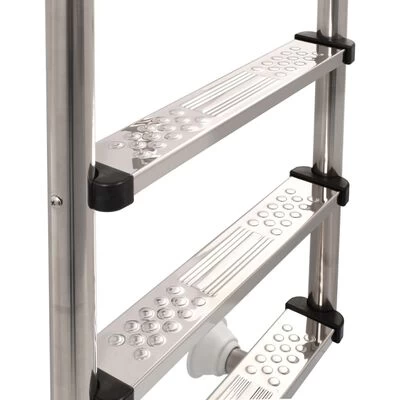 VidaXL Zwembadladder Met 3 Sporten 120 Cm Roestvrij Staal 304 - Afbeelding 5