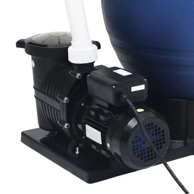 VidaXL Zandfilter Met 7 Instellingen En 1000 W Pomp Blauw En Zwart - Afbeelding 8