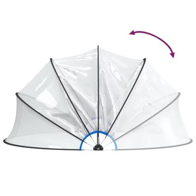 VidaXL Zwembadoverkapping Met Beugel Rond 440x220 Cm PVC - Afbeelding 8