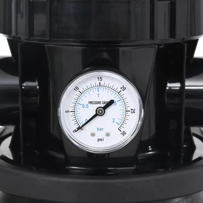 VidaXL Zwembadzandfilter Met 6-voudig Ventiel Zwart - Afbeelding 9